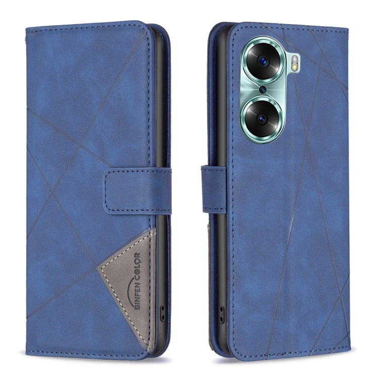 Custodia per cellulare in pelle a vibrazione orizzontale con fibbia magnetica a rombo, For Honor 60, For Honor 60 Pro