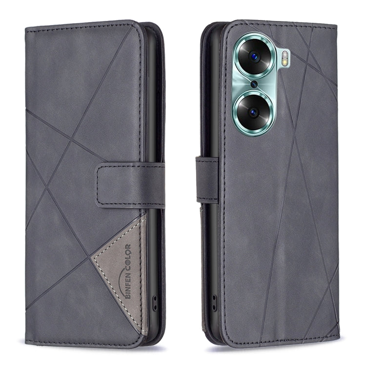 Custodia per cellulare in pelle a vibrazione orizzontale con fibbia magnetica a rombo, For Honor 60, For Honor 60 Pro