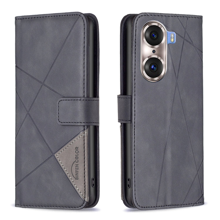 Custodia per cellulare in pelle a vibrazione orizzontale con fibbia magnetica a rombo, For Honor 60, For Honor 60 Pro