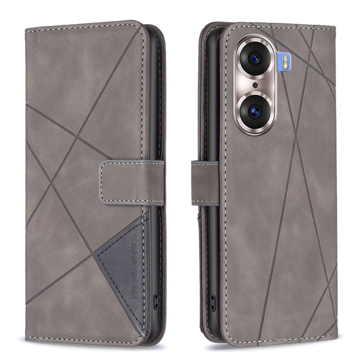 Custodia per cellulare in pelle a vibrazione orizzontale con fibbia magnetica a rombo, For Honor 60, For Honor 60 Pro