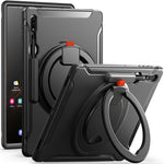 Impugnatura con impugnatura a rotazione 360 TPU + custodia per tablet PC, For Samsung Galaxy Tab S10 Ultra / S9 Ultra /  S8 Ultra