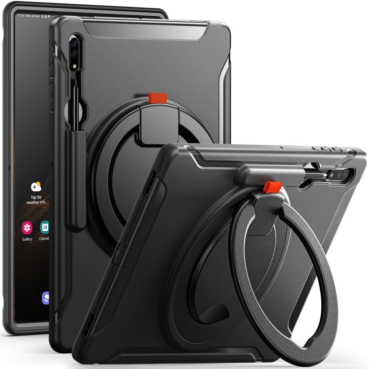 Impugnatura con impugnatura a rotazione 360 TPU + custodia per tablet PC, For Samsung Galaxy Tab S10 Ultra / S9 Ultra /  S8 Ultra