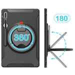 Impugnatura con impugnatura a rotazione 360 TPU + custodia per tablet PC, For Samsung Galaxy Tab S10 Ultra / S9 Ultra /  S8 Ultra