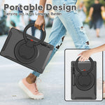 Impugnatura con impugnatura a rotazione 360 TPU + custodia per tablet PC, For Samsung Galaxy Tab S10 Ultra / S9 Ultra /  S8 Ultra