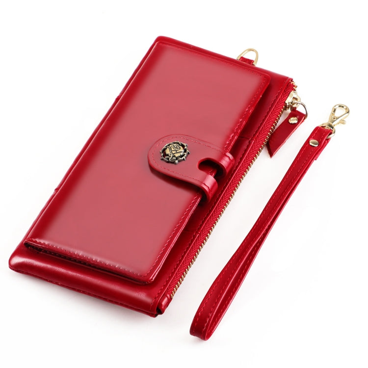 3506 Oil Wax Vintage Texture RFID Anti-Smagnetizzazione Portafoglio da donna