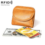 3537 Portamonete antifurto RFID corto pieghevole per donna