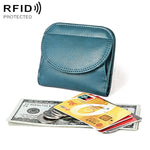 3537 Portamonete antifurto RFID corto pieghevole per donna
