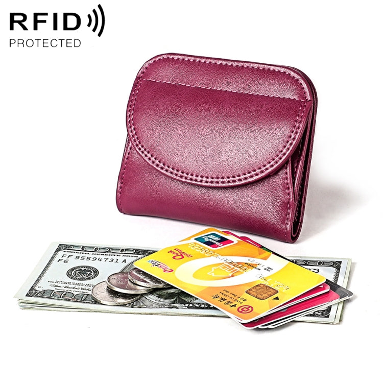3537 Portamonete antifurto RFID corto pieghevole per donna