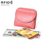 3537 Portamonete antifurto RFID corto pieghevole per donna