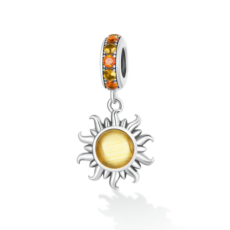 Accessori per collana braccialetto fai-da-te con ciondolo piccolo sole in argento sterling S925, Little Sun