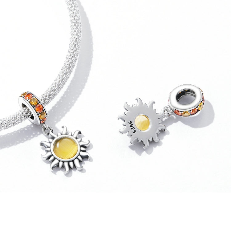 Accessori per collana braccialetto fai-da-te con ciondolo piccolo sole in argento sterling S925, Little Sun