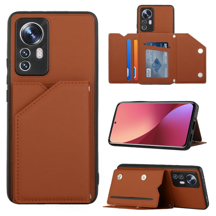 Skin Feel Custodia per telefono PU + TPU + PC, For Samsung Galaxy A73 5G, For Xiaomi 12, For Xiaomi 12 Pro