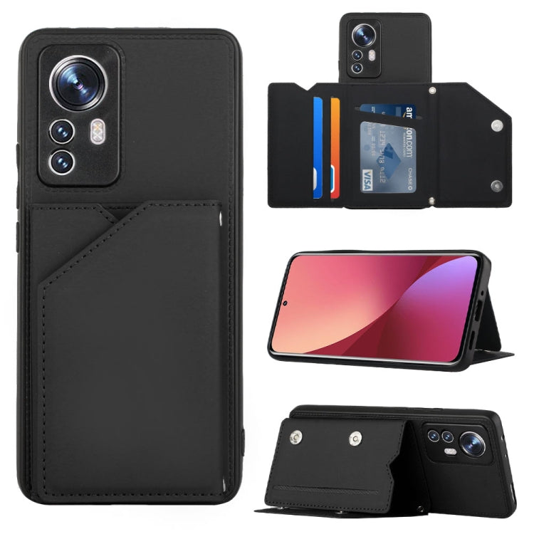 Skin Feel Custodia per telefono PU + TPU + PC, For Samsung Galaxy A73 5G, For Xiaomi 12, For Xiaomi 12 Pro