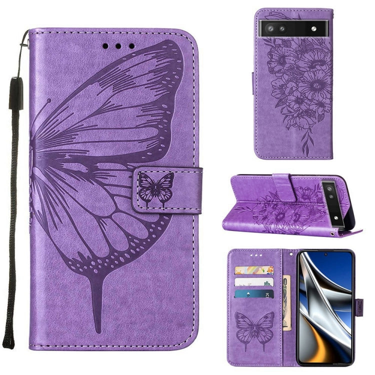 Custodia per telefono in pelle con farfalla goffrata, For Alcatel 1L 2021, For Google Pixel 6a 5G, For Google Pixel 7 5G
