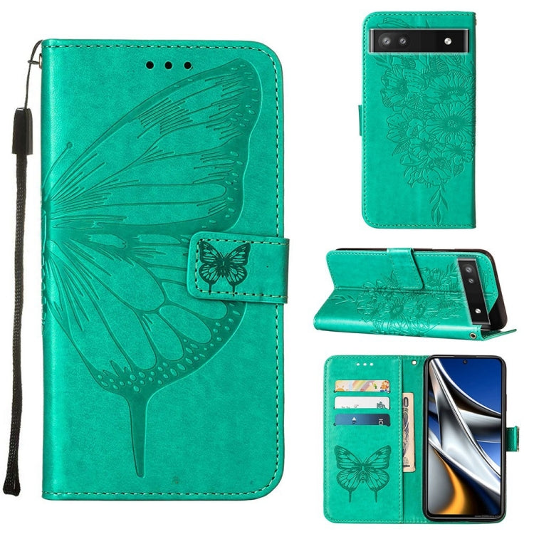 Custodia per telefono in pelle con farfalla goffrata, For Alcatel 1L 2021, For Google Pixel 6a 5G, For Google Pixel 7 5G