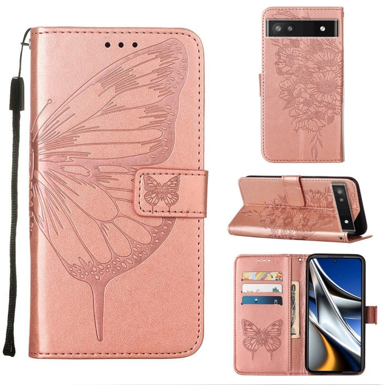Custodia per telefono in pelle con farfalla goffrata, For Alcatel 1L 2021, For Google Pixel 6a 5G, For Google Pixel 7 5G