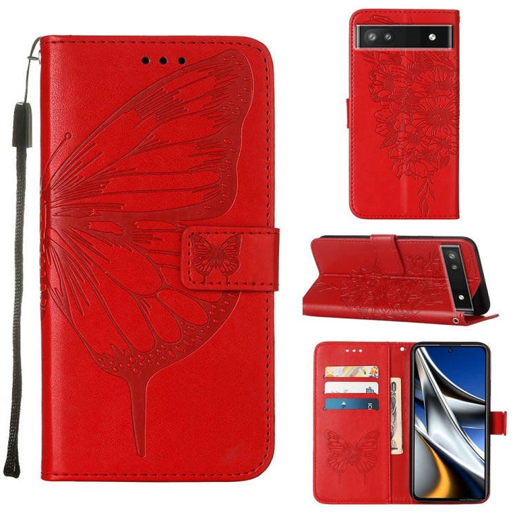 Custodia per telefono in pelle con farfalla goffrata, For Alcatel 1L 2021, For Google Pixel 6a 5G, For Google Pixel 7 5G