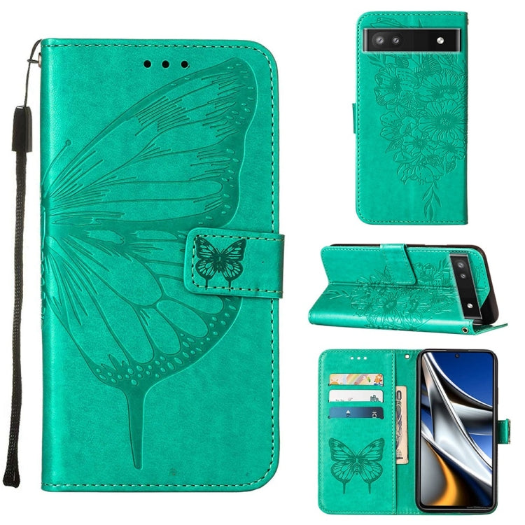 Custodia per telefono in pelle con farfalla goffrata, For Alcatel 1L 2021, For Google Pixel 6a 5G, For Google Pixel 7 5G