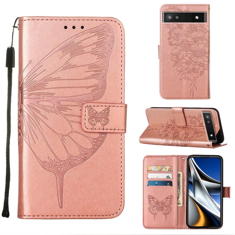 Custodia per telefono in pelle con farfalla goffrata, For Alcatel 1L 2021, For Google Pixel 6a 5G, For Google Pixel 7 5G