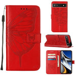 Custodia per telefono in pelle con farfalla goffrata, For Alcatel 1L 2021, For Google Pixel 6a 5G, For Google Pixel 7 5G