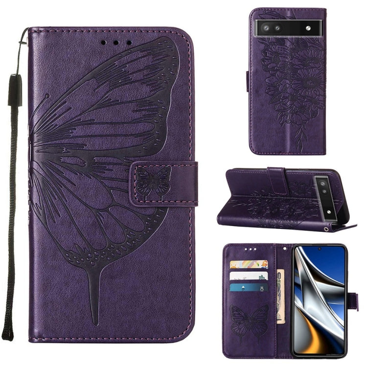 Custodia per telefono in pelle con farfalla goffrata, For Alcatel 1L 2021, For Google Pixel 6a 5G, For Google Pixel 7 5G