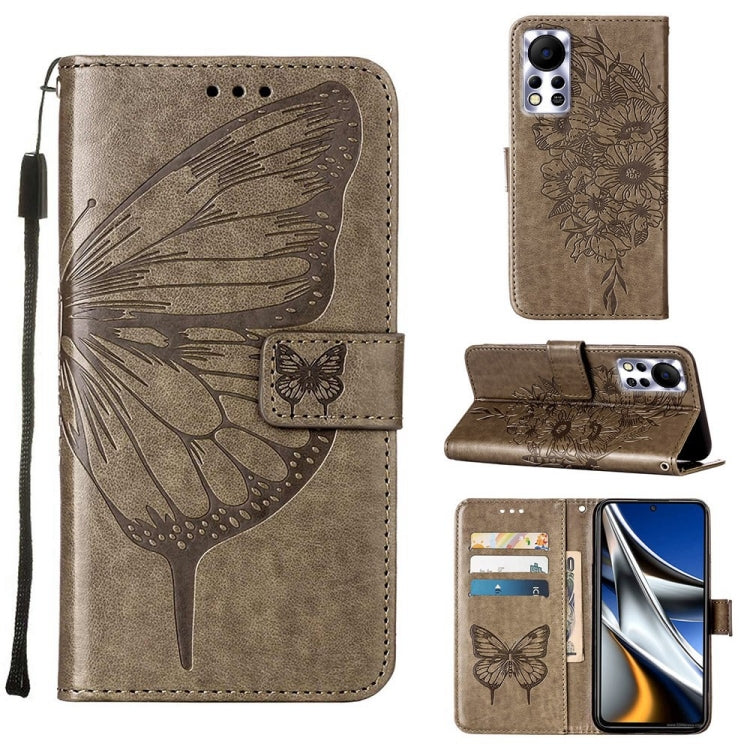 Custodia per telefono in pelle con farfalla goffrata, For Infinix Hot 10i / Smart 5 Pro, For Infinix Hot 11s, For Infinix Hot 11s NFC