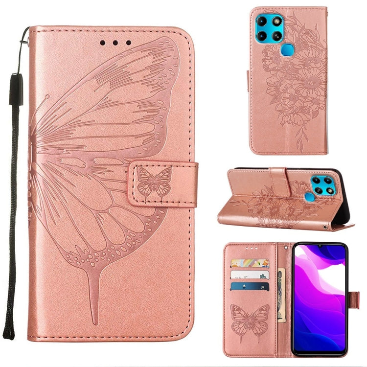 Custodia per telefono in pelle con farfalla goffrata, For Infinix Smart 6, For Infinix Zero X Neo, For Infinix Zero X / Zero X Pro