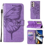 Custodia per telefono in pelle con farfalla goffrata, For Motorola Moto G Stylus 4G 2022, For Motorola Moto G22