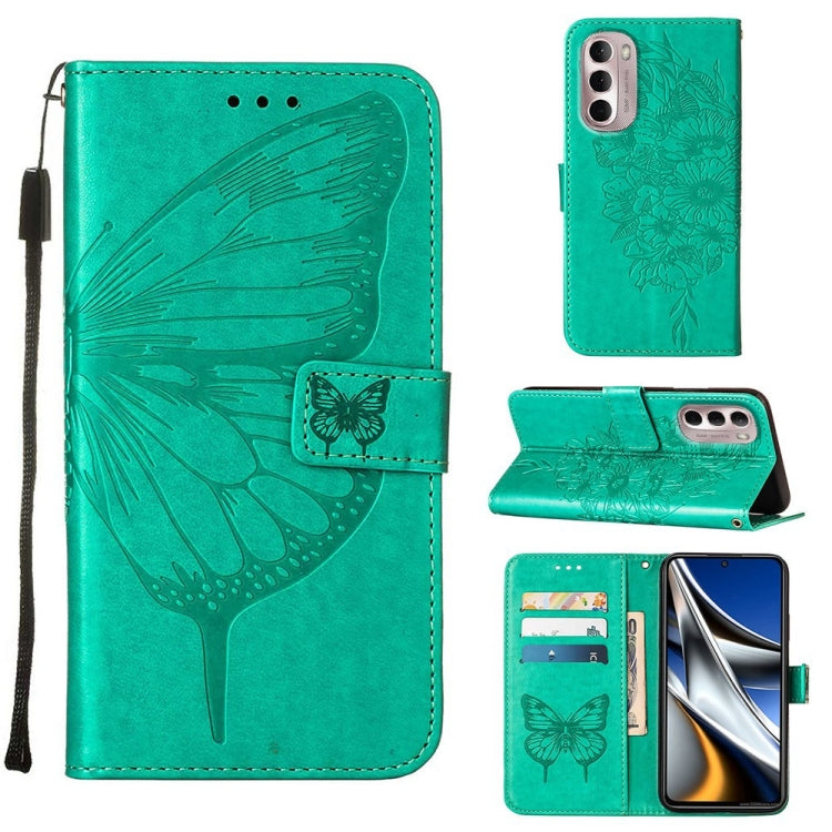 Custodia per telefono in pelle con farfalla goffrata, For Motorola Moto G Stylus 4G 2022, For Motorola Moto G22