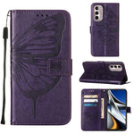 Custodia per telefono in pelle con farfalla goffrata, For Motorola Moto G Stylus 4G 2022, For Motorola Moto G22