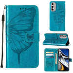 Custodia per telefono in pelle con farfalla goffrata, For Motorola Moto G Stylus 4G 2022, For Motorola Moto G22