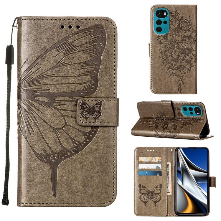 Custodia per telefono in pelle con farfalla goffrata, For Motorola Moto G Stylus 4G 2022, For Motorola Moto G22