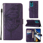 Custodia per telefono in pelle con farfalla goffrata, For Motorola Moto G Stylus 4G 2022, For Motorola Moto G22