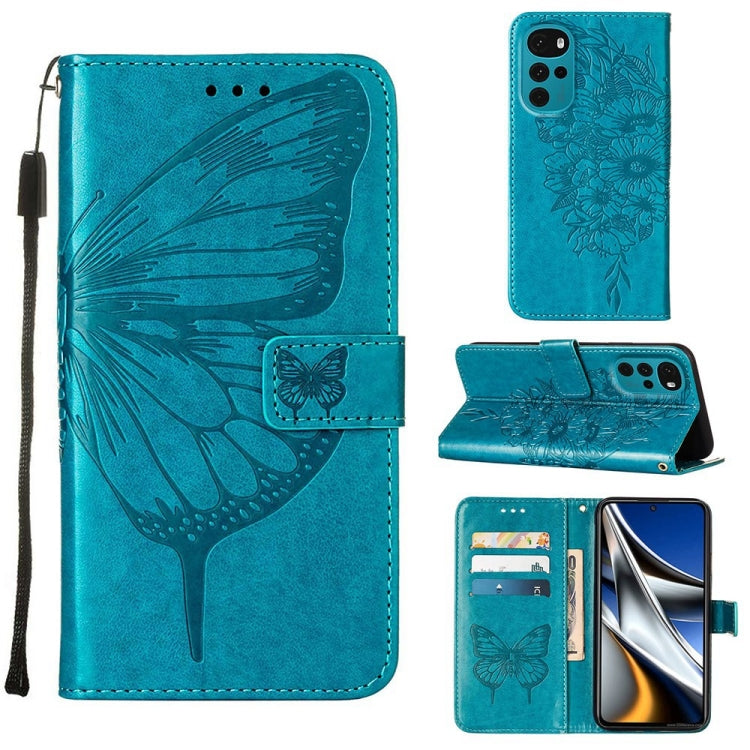 Custodia per telefono in pelle con farfalla goffrata, For Motorola Moto G Stylus 4G 2022, For Motorola Moto G22