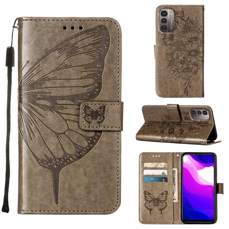 Custodia per telefono in pelle con farfalla goffrata, For Nokia C30, For Nokia G21 / G11, For Nokia G300