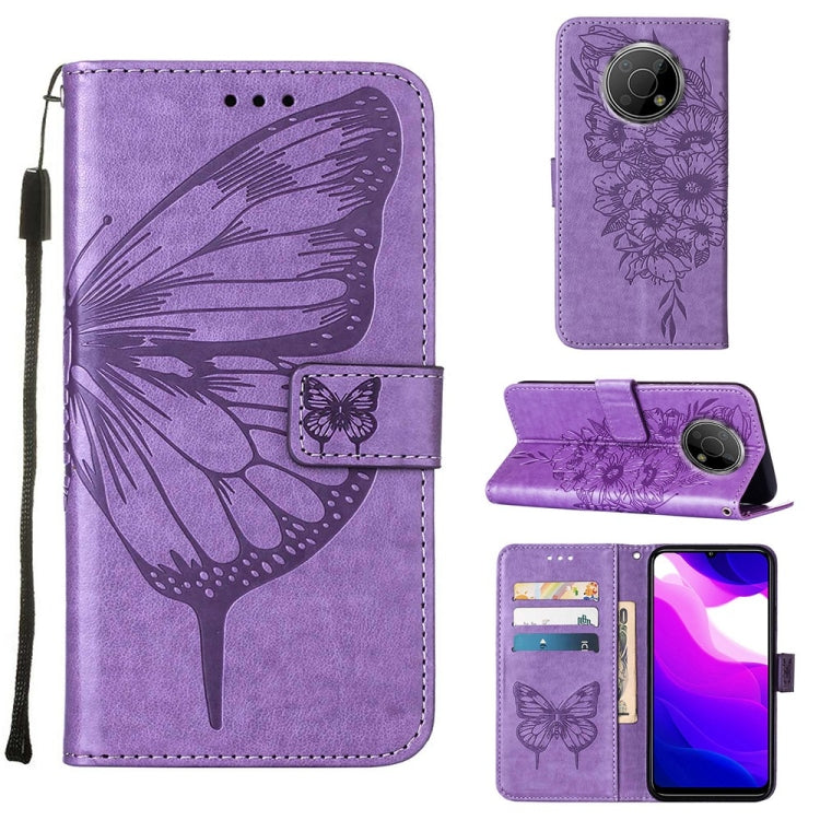 Custodia per telefono in pelle con farfalla goffrata, For Nokia C30, For Nokia G21 / G11, For Nokia G300