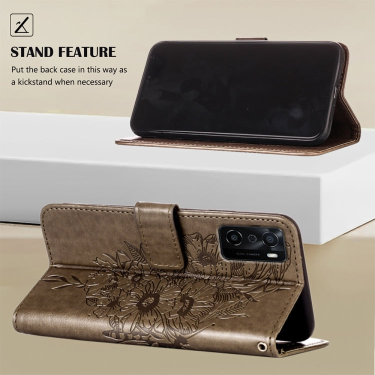 Custodia per telefono in pelle con farfalla goffrata, For OPPO A55s 5G Global, For OPPO Find X5, For OPPO Find X5 Pro
