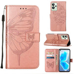 Custodia per telefono in pelle con farfalla goffrata, For OPPO K9X 5G, For OPPO Realme C35, For OPPO Realme GT2 Pro