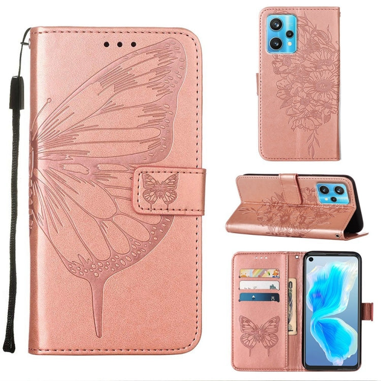 Custodia per telefono in pelle con farfalla goffrata, For OPPO Reno5 Pro+ 5G/Find X3 Neo, For OPPO Reno7 5G Global/Find X5 Lite, For OPPO Realme 9 Pro+ 5G