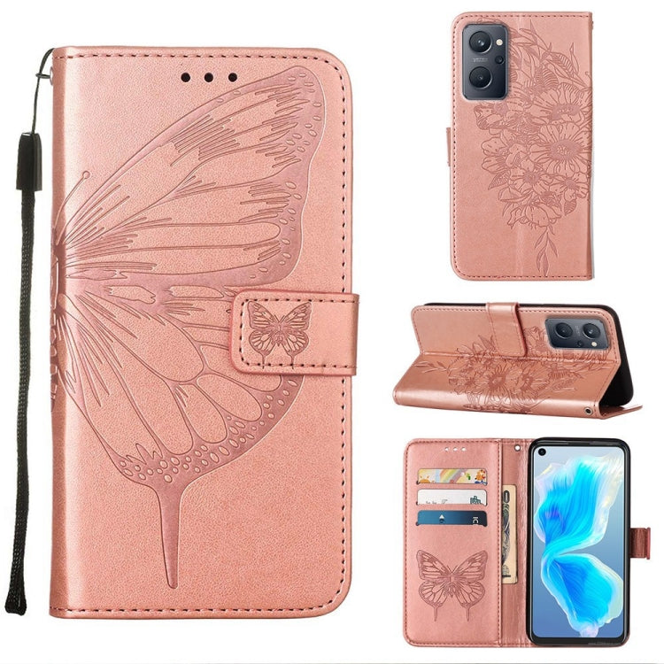 Custodia per telefono in pelle con farfalla goffrata, For OPPO Realme 9i, For OPPO Realme GT Neo3, For OPPO Reno5 Pro 5G