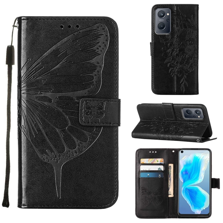 Custodia per telefono in pelle con farfalla goffrata, For OPPO Realme 9i, For OPPO Realme GT Neo3, For OPPO Reno5 Pro 5G