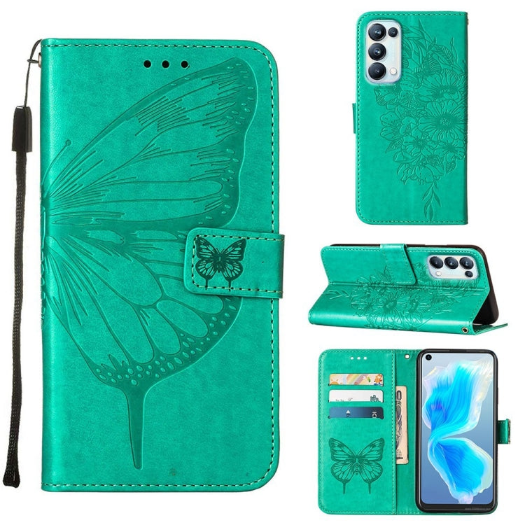 Custodia per telefono in pelle con farfalla goffrata, For OPPO Realme 9i, For OPPO Realme GT Neo3, For OPPO Reno5 Pro 5G