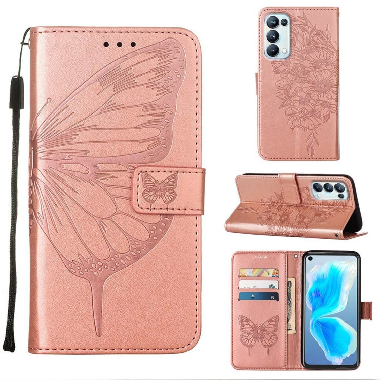 Custodia per telefono in pelle con farfalla goffrata, For OPPO Realme 9i, For OPPO Realme GT Neo3, For OPPO Reno5 Pro 5G