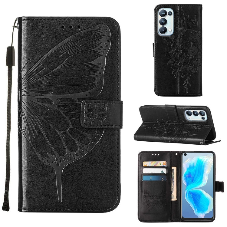 Custodia per telefono in pelle con farfalla goffrata, For OPPO Realme 9i, For OPPO Realme GT Neo3, For OPPO Reno5 Pro 5G
