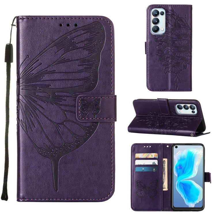 Custodia per telefono in pelle con farfalla goffrata, For OPPO Realme 9i, For OPPO Realme GT Neo3, For OPPO Reno5 Pro 5G