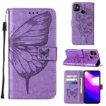 Custodia per telefono in pelle con farfalla goffrata, For Tecno Camon 18P / 18, For Tecno Pop 5 Go, For Tecno Pop 5 LTE