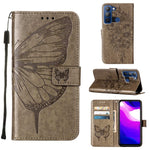 Custodia per telefono in pelle con farfalla goffrata, For Tecno Camon 18P / 18, For Tecno Pop 5 Go, For Tecno Pop 5 LTE