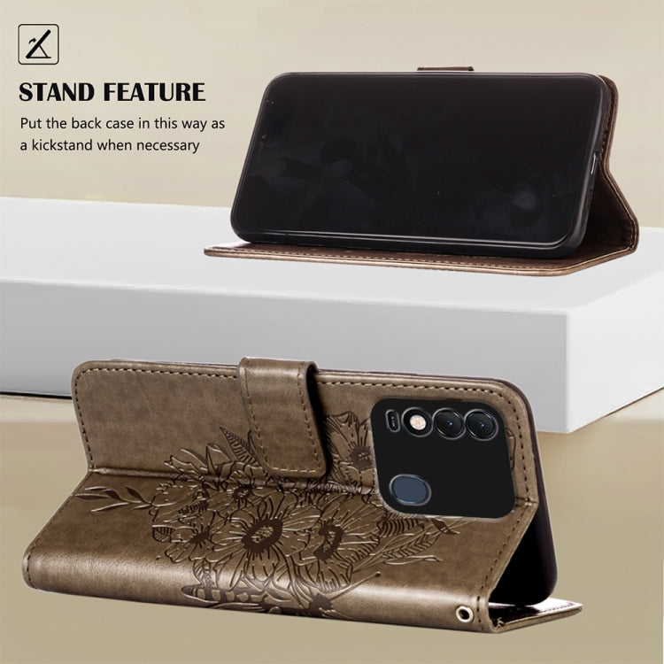 Custodia per telefono in pelle con farfalla goffrata, For Tecno Spark 8, For Tecno Spark 8P, For Tecno Spark Go 2020 & 2021/6 Go