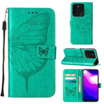 Custodia per telefono in pelle con farfalla goffrata, For Tecno Spark Go 2022