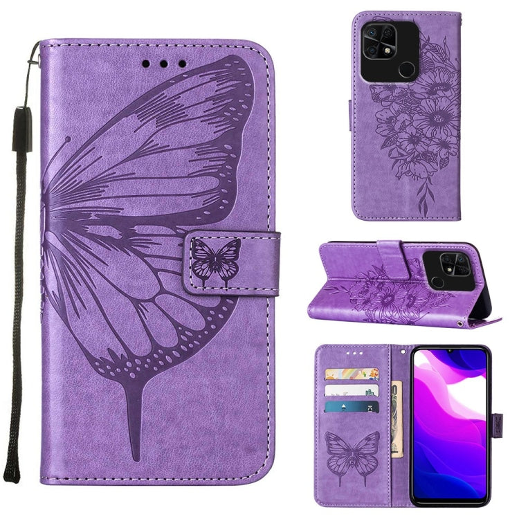 Custodia per telefono in pelle con farfalla goffrata, For Xiaomi Redmi 10C Global/10 India, For Xiaomi Redmi K50 / K50 Pro, For Xiaomi 12